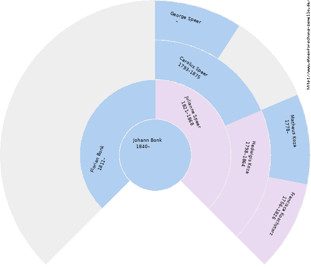 Fächerdiagramm von Johann Bonk