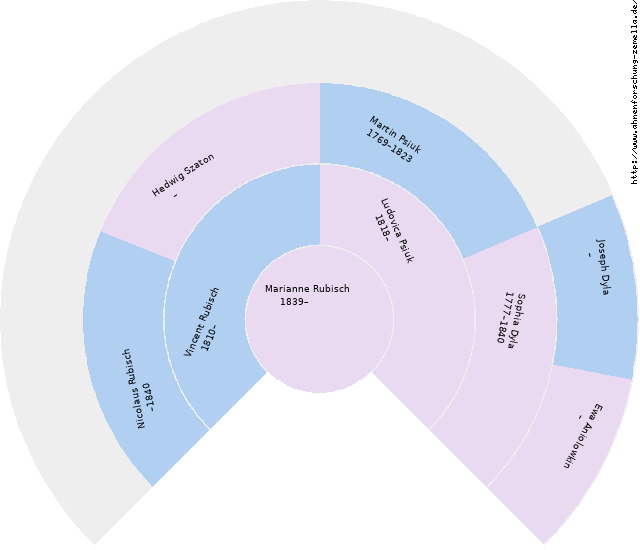 Fächerdiagramm von Marianne Rubisch