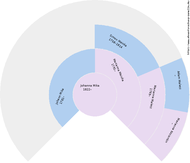 Fächerdiagramm von Johanna Mika