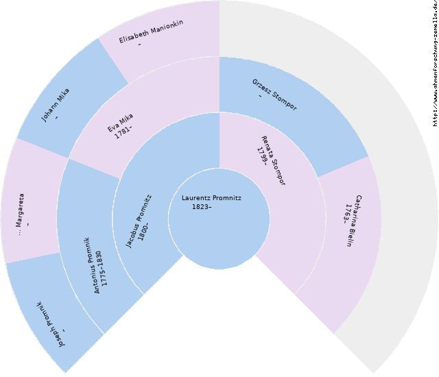 Fächerdiagramm von Laurentz Promnitz