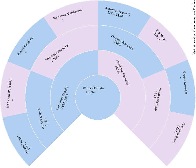 Fächerdiagramm von Woitek Kopyto